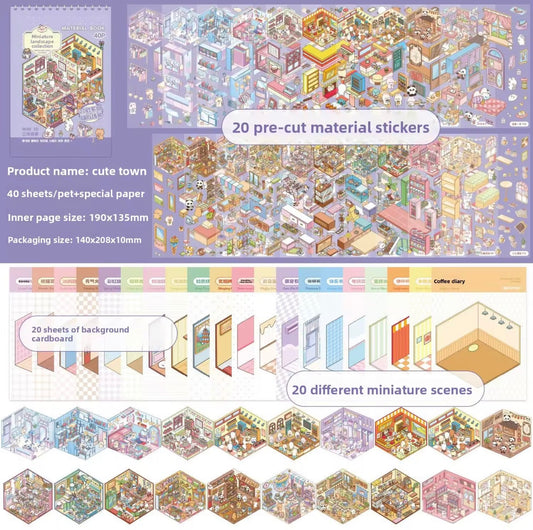 📘 3Dシールアート - ミニチュアシーン 40P